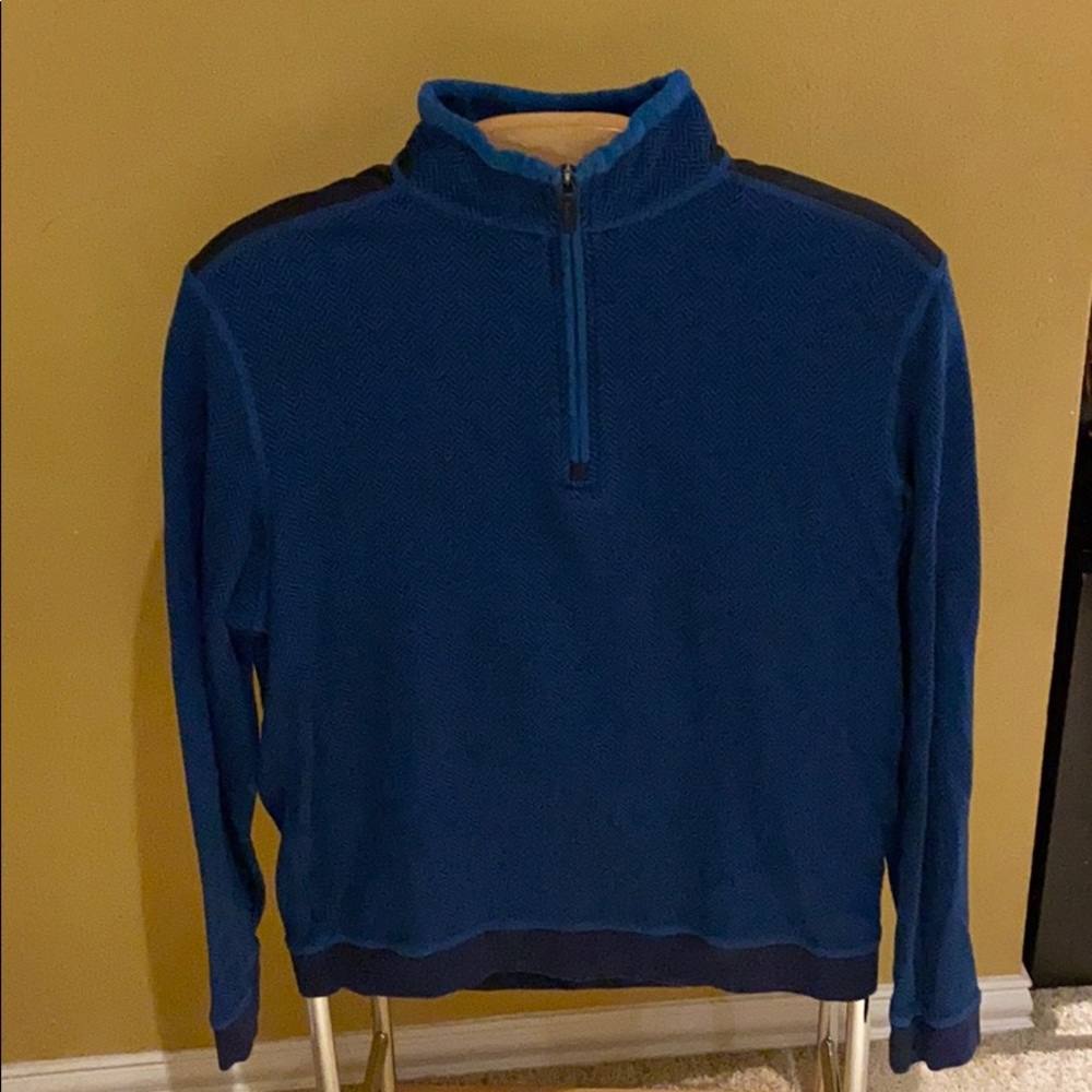 Bugatti 1/4 Zip blue pullover L